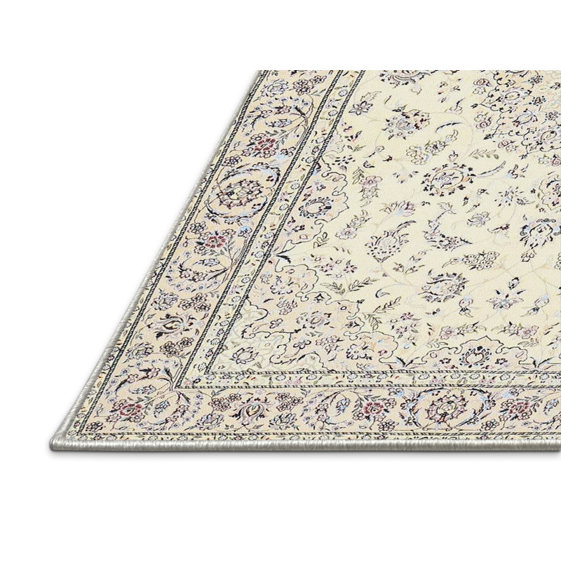 Tapis traditionnel noir / beige Gorse, Tapis de couloir 2 pi x 5 pi