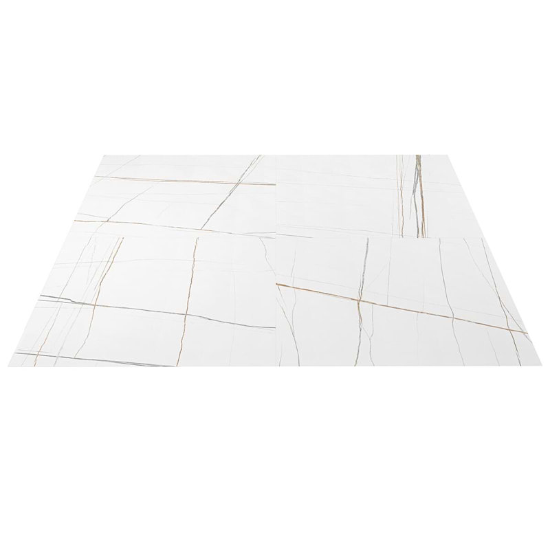 Minera 48X48 Marble Look Polished Porcelain Tile, Blanco White