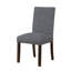 Ensemble de 2 chaises d'appoint Keya, polyester gris, brun brossé-126034608