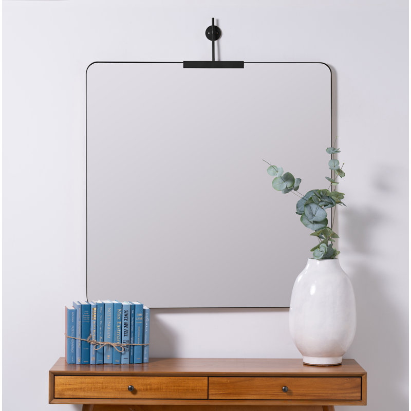 Frida Collection Square Mirror, Black