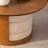 Wood Coffee Table with 3 Nesting Stools