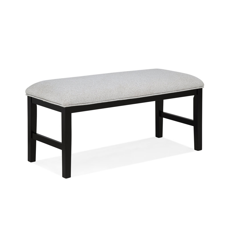 1Pc Light Gray Upholstered Bench