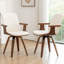Modern Upholstered Leather Swivel Dining Chairs-1869263557