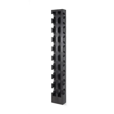 Wall-Mounted Espresso Finished American White Oak Wine Rack – Holds 9 Bottles