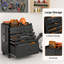 Coffre à outils roulant 34,3 po avec 6 tiroirs, organisateur d'armoire de garage mobile, armoire de rangement tous les tiroirs en métal pour les petites pièces et les outils, fabrication en acier robuste, noir