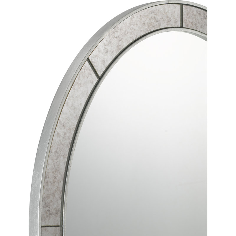 Wood Flat Wall Mirror, Silver Leaf