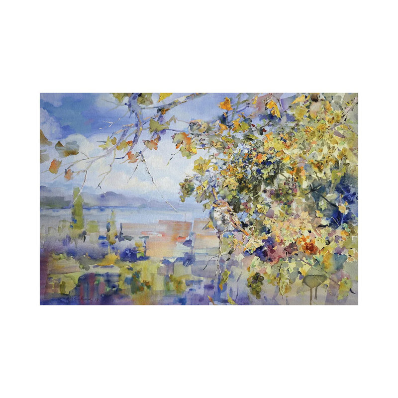 Three Sparrow by Igor Zhuk - Wrapped Canvas Painting, 66.04cm H x 45.72cm W x 1.91cm D
