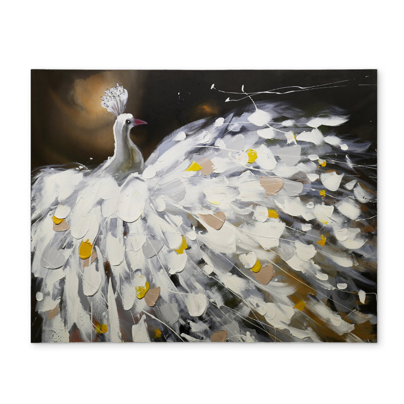 Abstract Peacock Placemat | Contemporary Bird Decor - Polyester