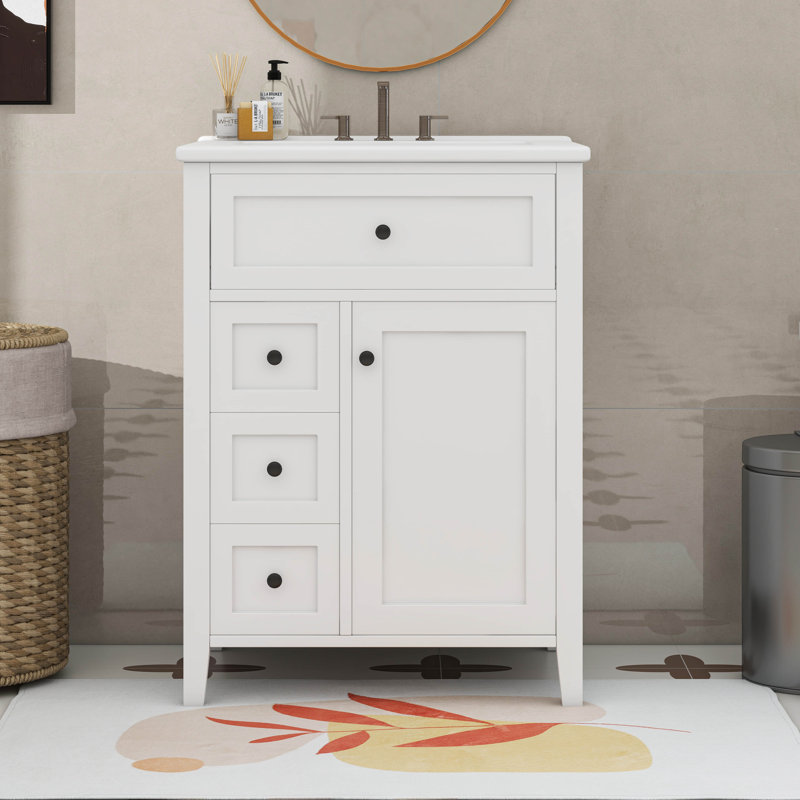 Armoire de rangement moderne avec tiroirs Modern, Blanc