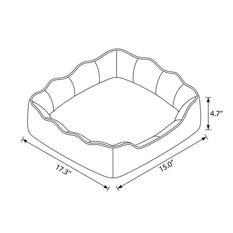 Lit pour chat ComfyNest, Small (17.3" L x 15" W), Brun