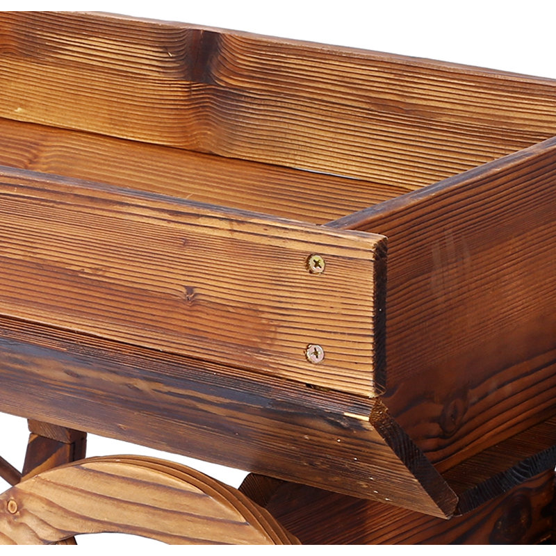 Pot en bois brouette
