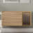 36" Natural Wood Wall-Mounted Bathroom Vanity Base, Multi-Layer Solid Wood Floating Bathroom Cabinet with Fluted Acrylic Door & Soft-Close Drawers, No Sink