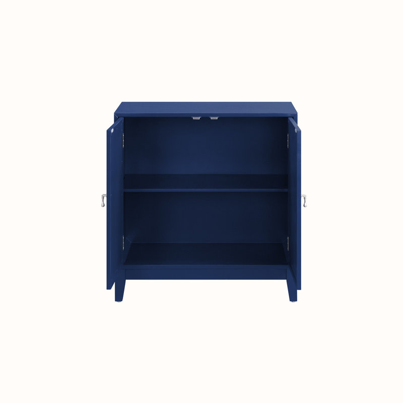 Einstein Blue Finish Console Cabinet, 33" H x 32" W x 16" D
