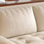 Canapé modulaire en cuir véritable blanc crème