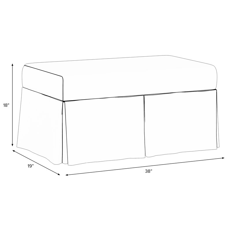 Banc de rangement rembourré Wyatt, Lin classique