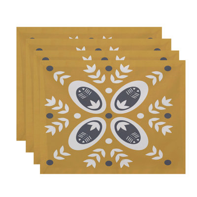 Mazee Polyester Geometric Rectangle Placemat