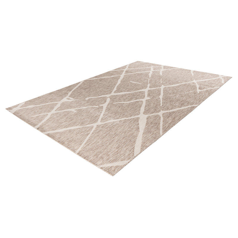 Tallinn Geometric Area Rug, Rectangle 160 x 230cm, Taupe