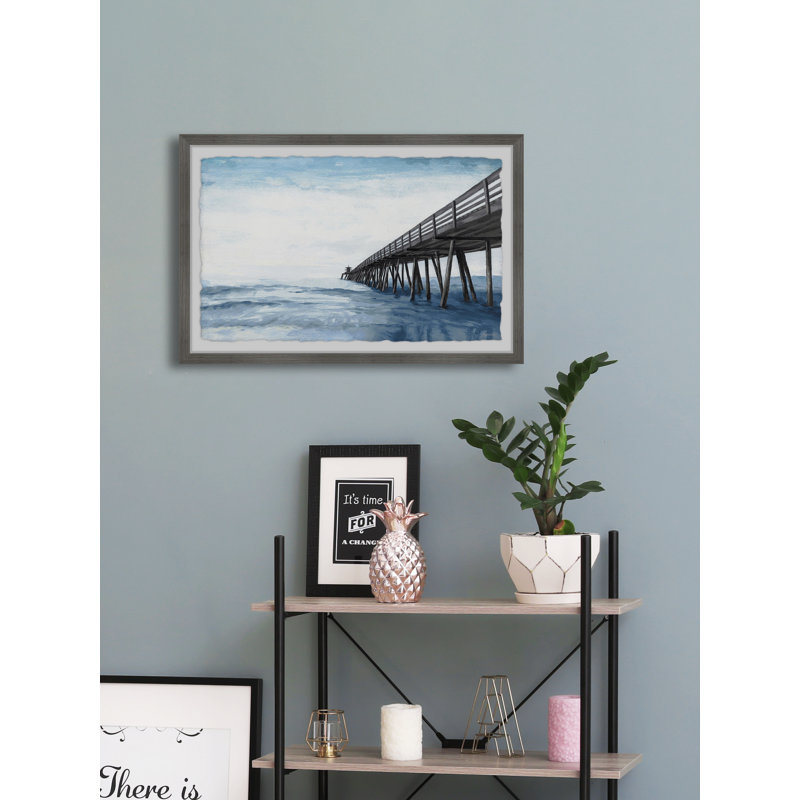 Wooden Pier - Single Picture Frame Painting, 41 cm H x 61 cm W