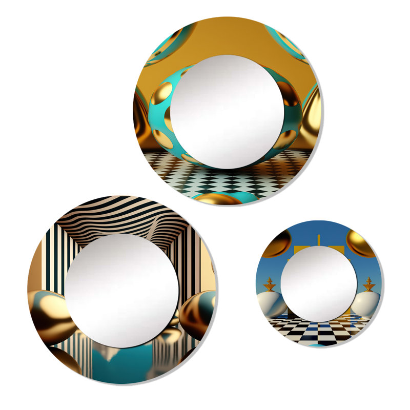 Lorien Metal Round Mirror