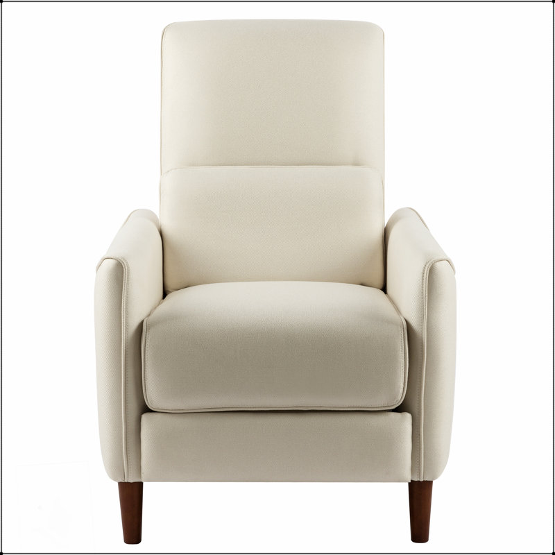 Fauteuil inclinable Personal Fatigue-Reliever avec revêtement moelleux et pieds robustes en bois d'hévéa