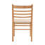 Chaise d'appoint moderne du milieu du siècle en bois massif, chaise de salle à manger à dossier échelle, avec assise tissée (ensemble de 4)-1147217441