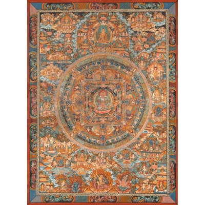 Mandala (Brocadeless Thangka) | 24 Carat Gold
