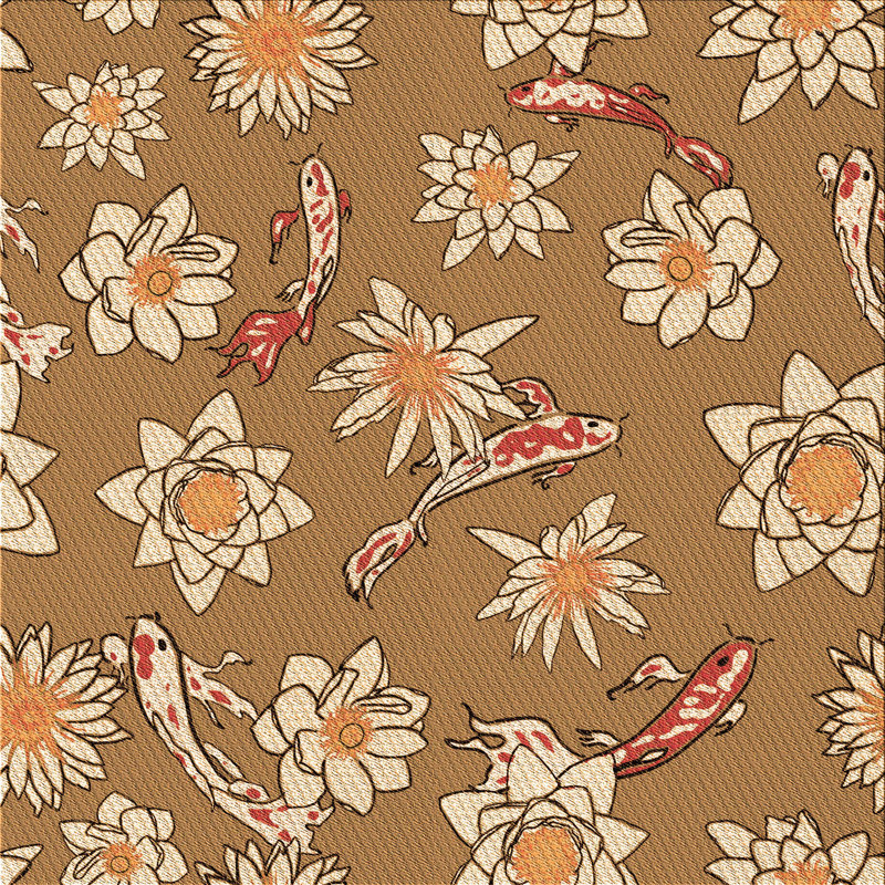 Floral Indoor Rug, Square 5'