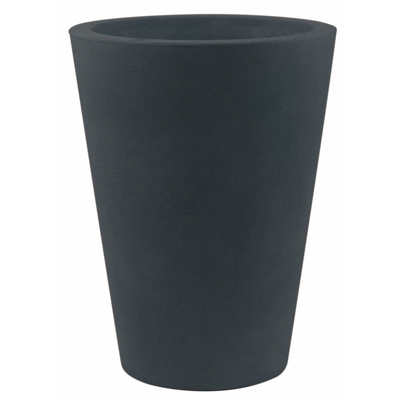 Cone Resin Pot Planter, 31.5" H x 15.75" W x 15.75" D, Anthracite