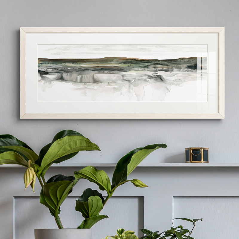 Peinture sur papier encadrée