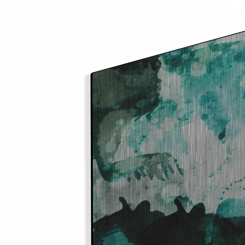 Orren Ellis «Emerald and Moss Green» par Iris Lehnhardt, art mural en métal, H 36 po x l 36 po
