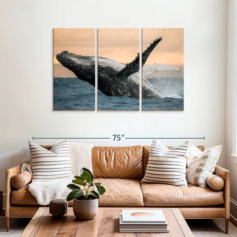 Brampt Humpback Whale Toss, 36" H x 57" W