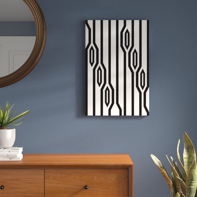 «Lignes verticales» - impression, Toile, H 12 po x l 8 po x P 0,75 po