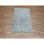Gris brumeux 2 pi x 3 pi, ton sur ton, motif d'herbe moderne, noué à la main, laine avec touche de soie, luxuriant et moelleux, échantillon, tapis, tapis oriental