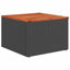  Ensemble de canapé de patio 8 pièces avec coussins en rotin de polyester noir