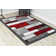 Tapis rouge / gris Adoraim