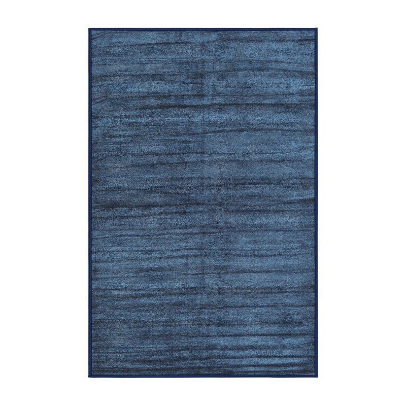 Tapis contemporain bleu, Rectangle 7 pi x 9 pi