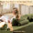 No Assembly Required Compression Packed 3-piece Cloud Modular Upholstered Sectional Sofa With Chaise Lounge Chair-82421014-82438251