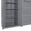 Grand lit escamotable mural avec armoires, gris