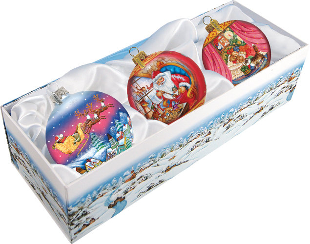 3.5'' Handmade Glass Ball Ornament