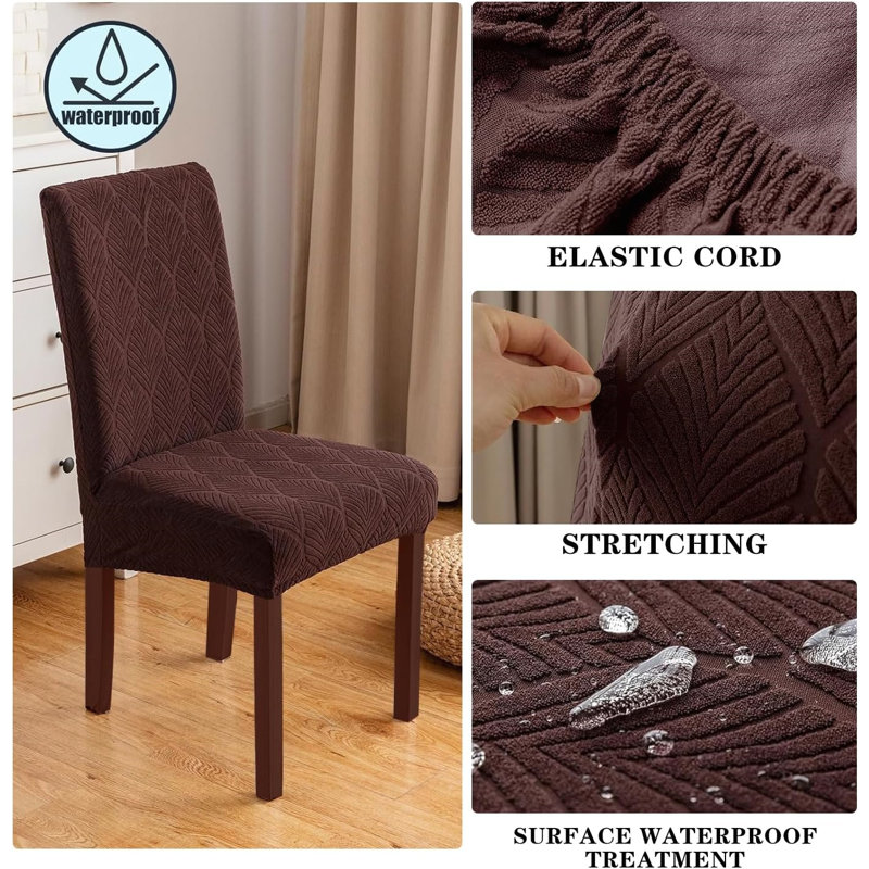 T-Cushion Dining Chair Slipcover, Brown