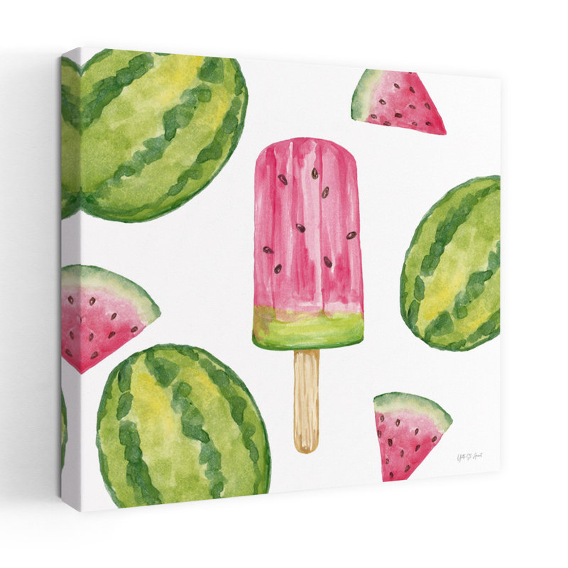 Fruity Popsicles VII Contemporary Fruit Summer Art, 24" H x 24" W