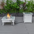 Table de foyer d'extérieur au propane avec couvercle H 20 po x l 26,8 po Walbrooke