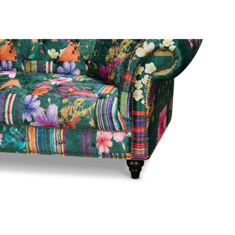 Camaury 2 Piece Velvet Chesterfield Living Room Set