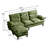 86.22" Chenille Sectional Sofa With Ottoman-30534550