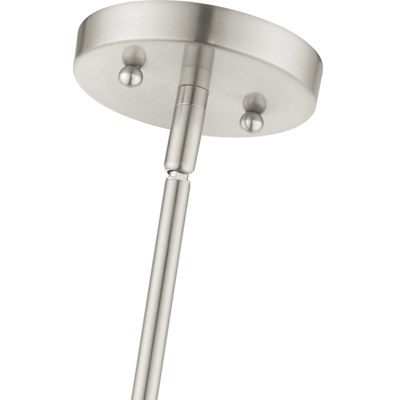 Luminaire suspendu cylindrique à 1 lumière Flaire, Nickel brossé