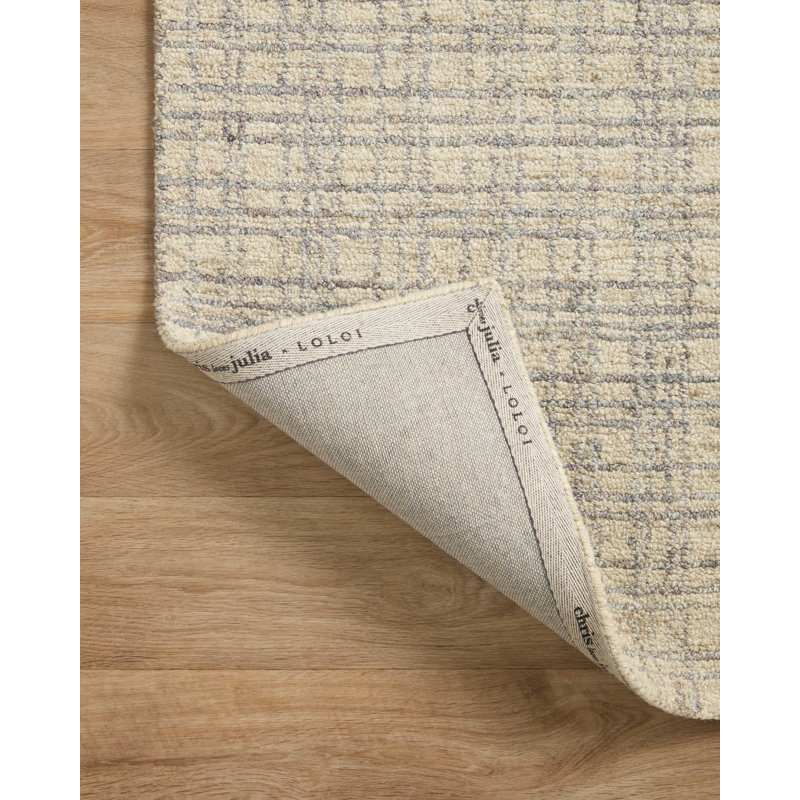Chris Loves Julia x Loloi Polly Checkered Antique/Mist Area Rug, Rectangle 2'3" x 3'9"