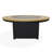 54" Round Rustic Polymer Fire Table with Propane Shelf-109665439