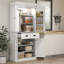 Armoire de rangement pour garde-manger de 71 po avec 4 portes, tiroir, 2 tablettes réglables, armoire autoportante pour le salon, buanderie-2141196385