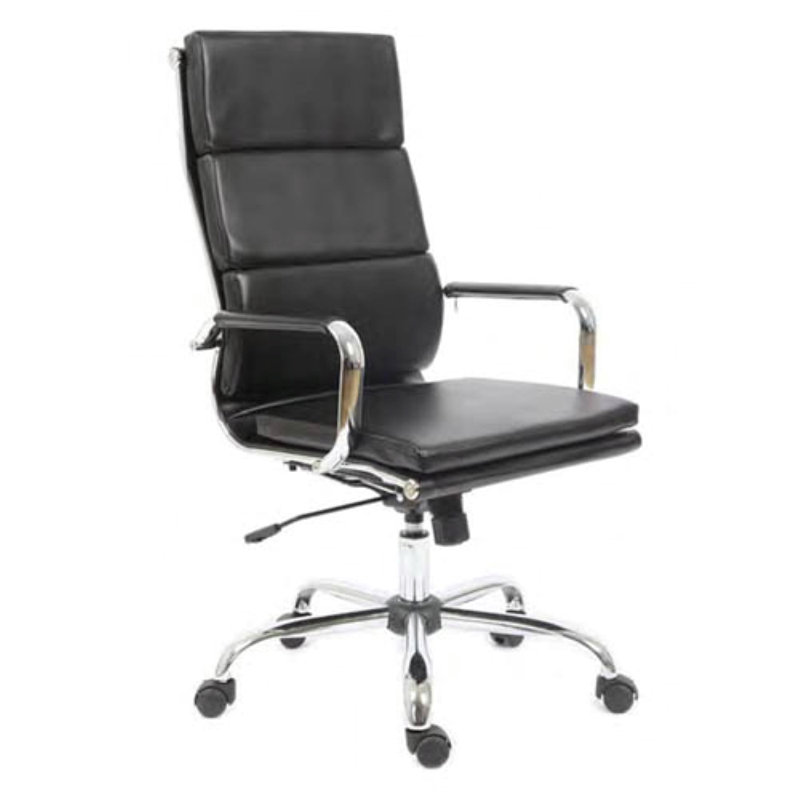 Fauteuil de conférence ergonomique en polyuréthane, noir
