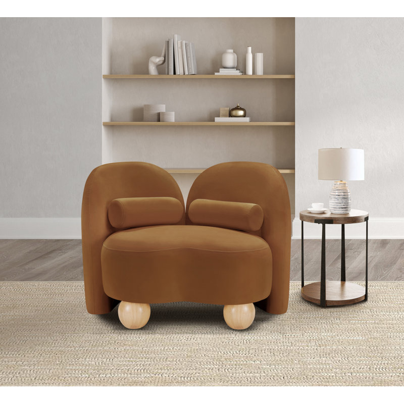 Daphne Upholstered Chair, Saddle Velvet